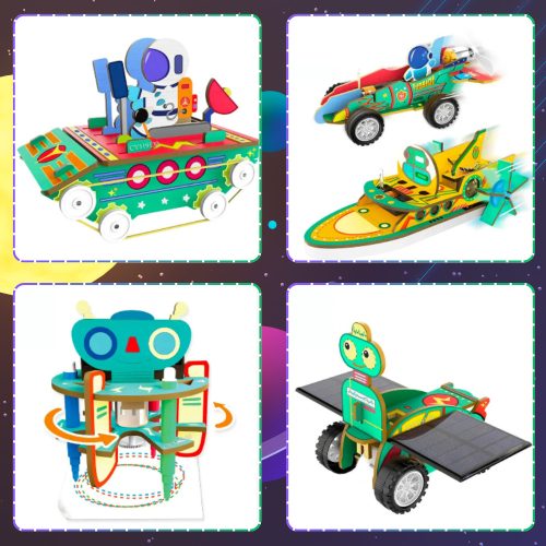 Elektronikai titkok Építs egy robotot 6W1 fa modell űrkészlet