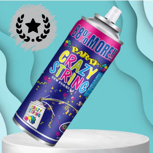 Kígyózó konfetti spray neon születésnapokra, partikra, narancssárga 250 ml