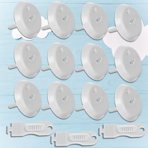 12x ALJZAT védőburkolat tűvel és 3 kulccsal NICEkids, fehér