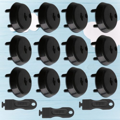 12x ALJZAT védőburkolat tűvel és 3 kulccsal NICEkids, fekete