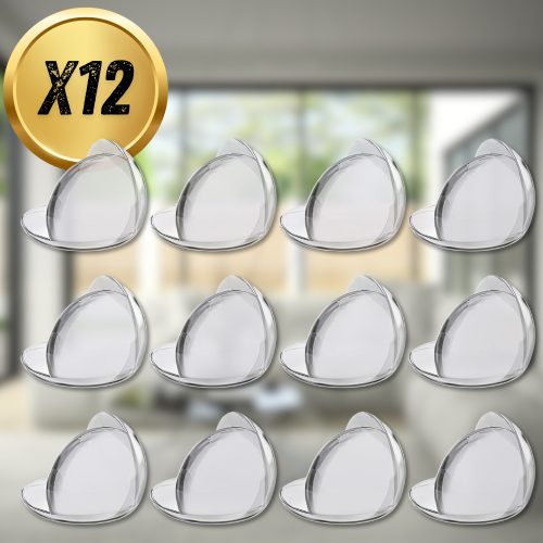 Bútor sarokvédők gyerekeknek, átlátszó, 12 db, kerek, Nicekids