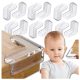 Bútor sarokvédő gyerekeknek, L alakú, átlátszó, 12 db, Nicekids