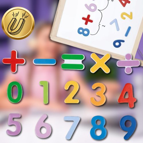 Nagyméretű, szárazon törölhető, kétoldalas, mágneses krétatábla, 4 az 1-ben kiegészítőkkel