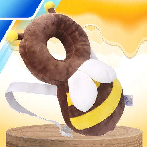 Gyermek biztonsági hátizsák fejvédő párnával, méhecske mintával