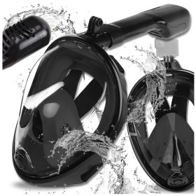   Teljes arcmaszk L/XL Összecsukható úszáshoz, sznorkelezéshez, FEKETE