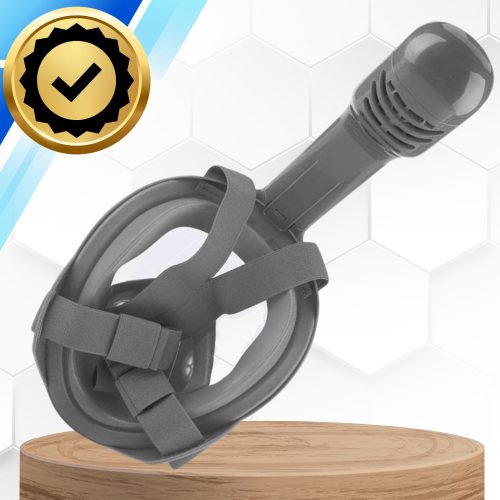 Teljes arcra való, S/M méretű, összecsukható búvármaszk úszáshoz és sznorkelezéshez, SZÜRKE