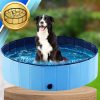 Összecsukható medence kutyáknak és gyerekeknek 160 x 30 cm-es turista, kerti hordozható, könnyen összecsukható