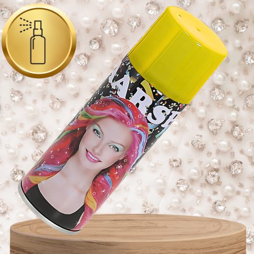 Csillámos hajfesték spray, 250 ml, sárga