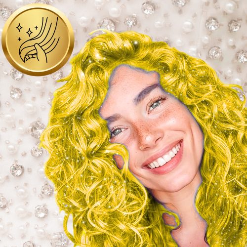 Csillámos hajfesték spray, 250 ml, sárga