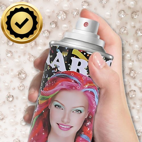 Csillámos hajfesték spray, 250 ml, sárga