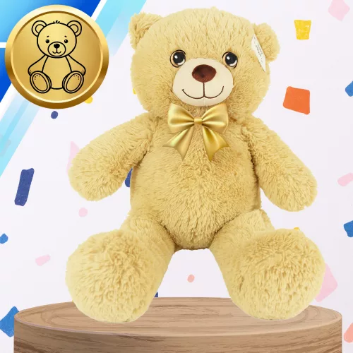 Nagy Plüss Maci XXL 50 cm Krém Kabala – Puha Ölelnivaló Játék Gyerekeknek