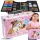 Gyermek művészi festőkészlet bőröndben, 145 darabos, unikornis