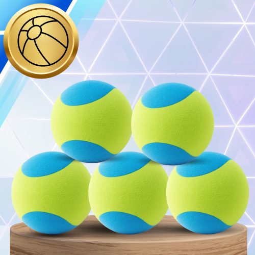 Ügyességi játék szett piros mellénnyel és puha labdákkal BAKALU, 45x30cm, gyerekeknek