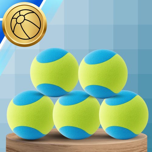 Ügyességi játék szett mellénnyel és puha labdákkal BAKALU, kék, 45x30cm, gyerekeknek