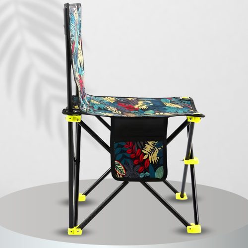 Összecsukható horgász- és kempingszék háttámlával és zsebbel