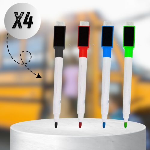 4 db törölhető táblafilc mágnessel