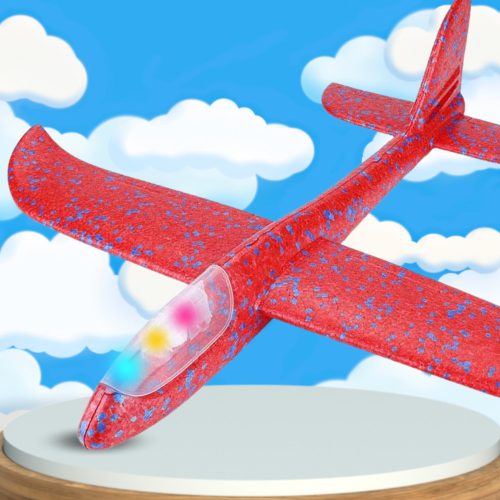 Repülőgép indító vitorlázórepülővel, hungarocell dárda játékpisztoly LED-del