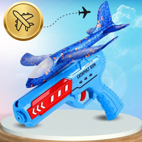 Habszivacs siklórepülő pisztollyal, LED játék, kék