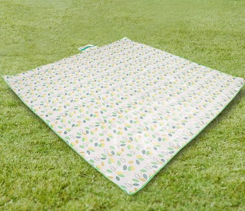 Piknik, strandtakaró, kempingszőnyeg, vízálló, hordozható, nagy, 2x2m-es levelekkel