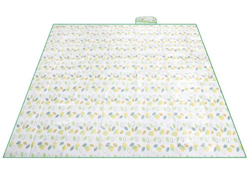 Piknik, strandtakaró, kempingszőnyeg, vízálló, hordozható, nagy, 2x2m-es levelekkel