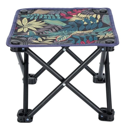 Kényelmes összecsukható utazó kempingszék, fekete