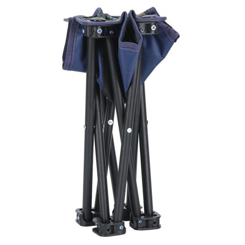 Kényelmes összecsukható utazó kempingszék, fekete