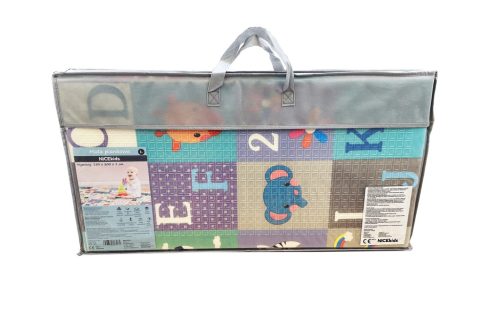 Kétoldalas játszóhab szőnyeg gyerekeknek NICEKIDS, Út/Ábécé, 200x150cm XPE