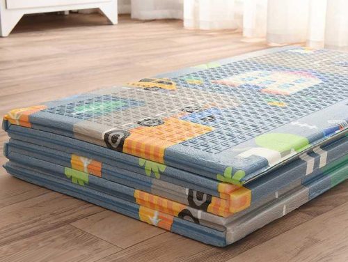 Kétoldalas játszóhab szőnyeg gyerekeknek NICEKIDS, Út/Ábécé, 200x150cm XPE