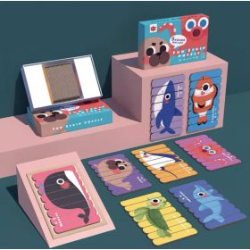   Gyermekeknek szóló oktatójáték mozaik kirakó "Tengeri állatok" Jhtoy-190