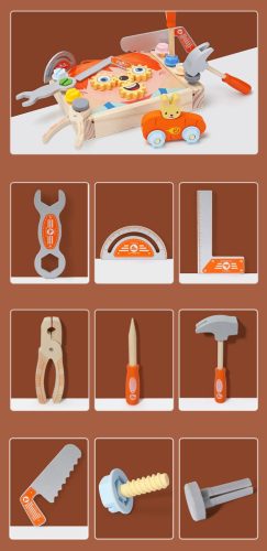 Fa műhely gyerekeknek szerszámkészlet JHTOY-577