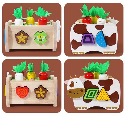 Répa és féreg tehén válogató játék