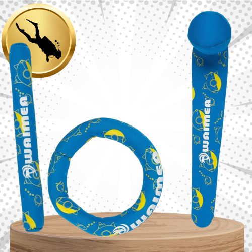 Neoprén úszó- és búvárjáték-készlet gyerekeknek, kék