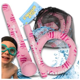   Neoprén úszó- és búvárjáték-készlet gyerekeknek, rózsaszín