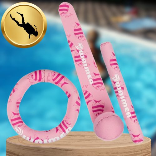 Neoprén úszó- és búvárjáték-készlet gyerekeknek, rózsaszín