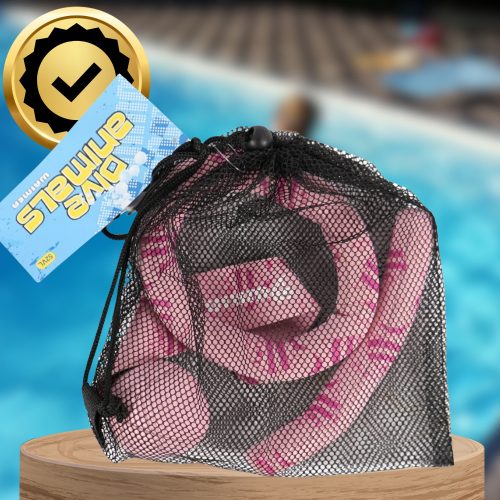 Neoprén úszó- és búvárjáték-készlet gyerekeknek, rózsaszín