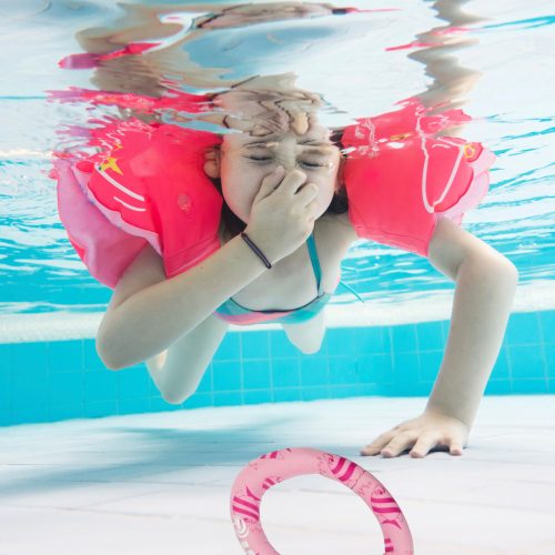 Neoprén úszó- és búvárjáték-készlet gyerekeknek, rózsaszín