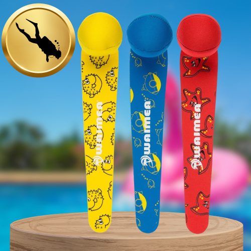 Neoprén úszó- és búvárjáték gyerekeknek WAIMEA, 3 db., sárga, kék, piros