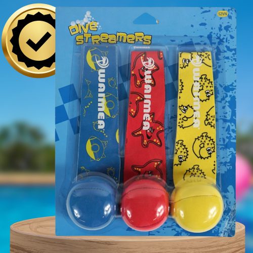 Neoprén úszó- és búvárjáték gyerekeknek WAIMEA, 3 db., sárga, kék, piros