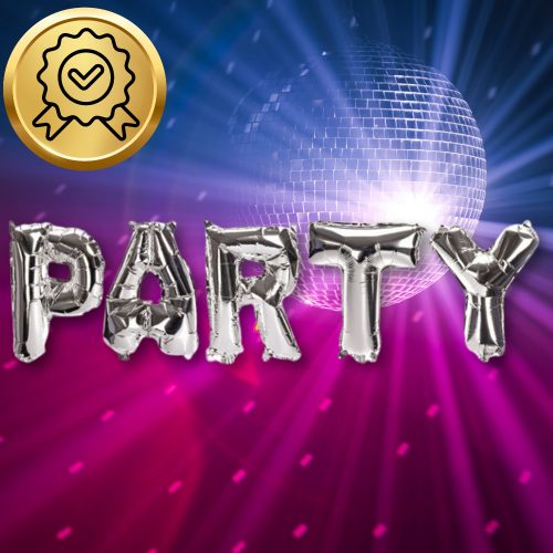 Hatalmas fólia lufi parti felirat ezüst születésnapi szilveszteri magasság 40 cm