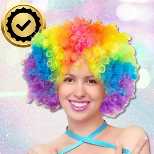 Színes afro paróka farsangra, bulikra, fotózásra, születésnapra