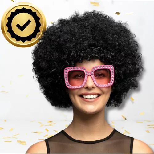 Afro paróka bulikba, fotófülkékbe, leánybúcsúkra, fekete