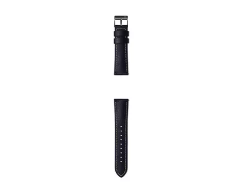 Samsung Galaxy Watch Strap Studio 20mm valódi bőr szíj, fekete