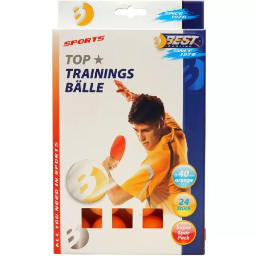 Best Sport Edzésre Szóló Asztalitenisz-Labdák 24 Db Narancs