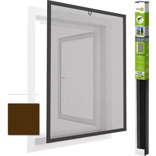 Szúnyogháló Ablak Alu 100X120 Barna Plusz