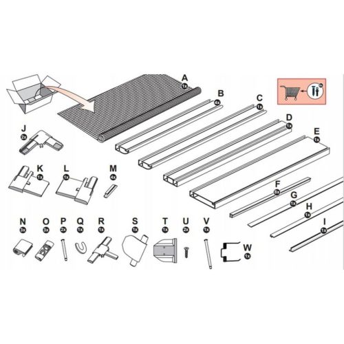 Alu Ajtó Szúnyogháló 100X215 Fehér Basic Plusz
