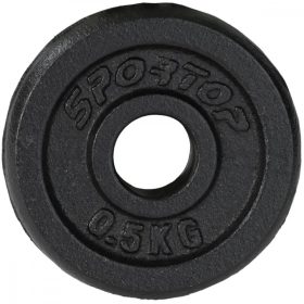 öntöttvas fekete súlytárcsa 0,5 kg enero fit fi26,5