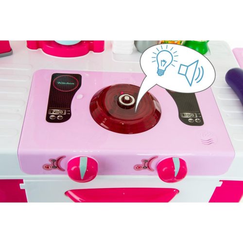 Gyerekkonyha 32 Darabos Rózsaszín 64X29X87Cm