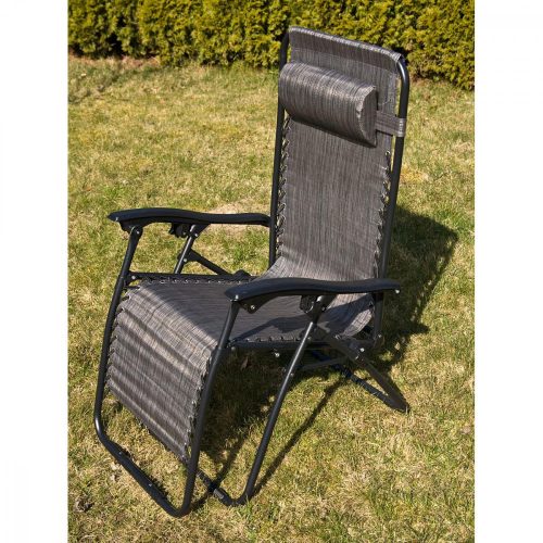 összecsukható multifunkciós kerti szék 175x52/65x107cm szürke