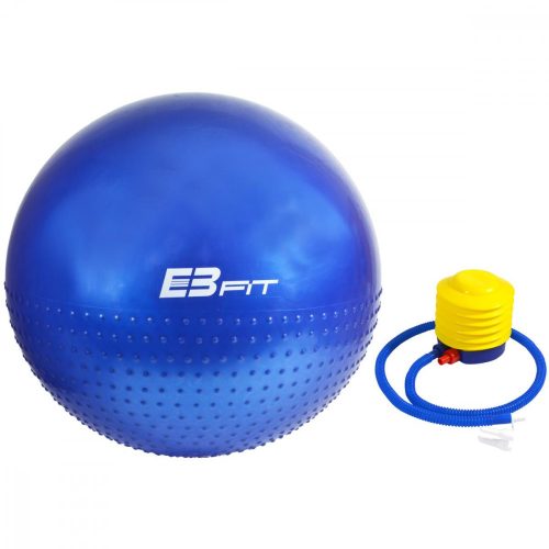 Fitness labda jóga, pilates, 55 cm, pumpával, Kék színben