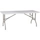 Bőrönddé Összecsukható Vendéglátóasztal 180X70Cm Max.100Kg Fehér